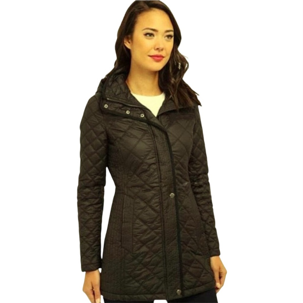 Andrew Marc Jacket Puffer Lightweight Quilted Dark Olive Size L